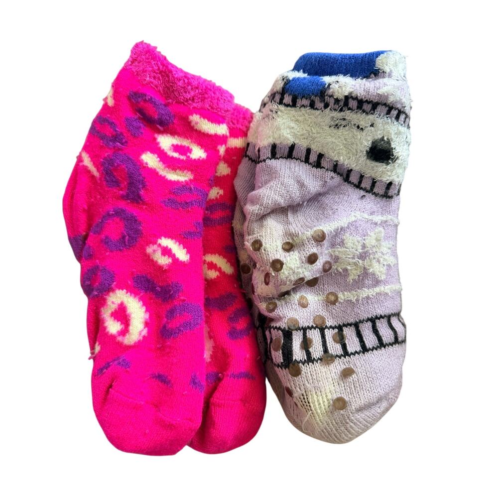 Cozy Fleece Lined Slipper Socks with Gripper Bottoms